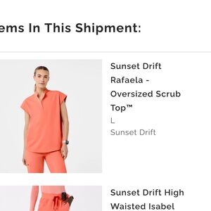Figs Sunset Drift Oversized Scrub Top